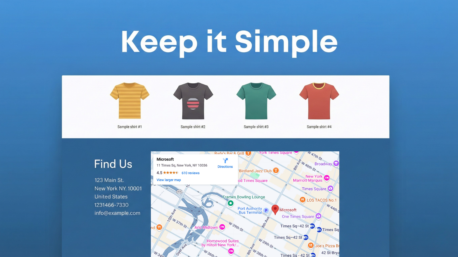 Google Maps store locator with interactive pins and store hours